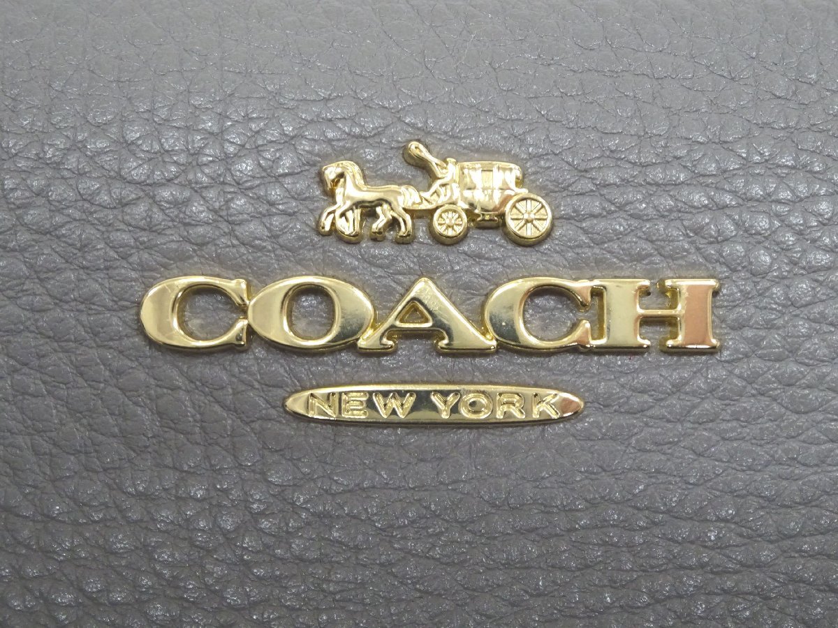 COACH コーチ ジェス クロスボディ ミニ ショルダーバッグ ポーチ グレー ポケット 【良品】_画像4