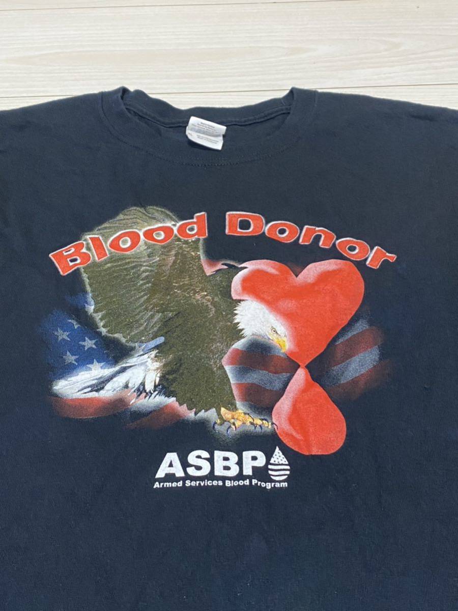 米軍放出品　ASBP　Blood Donor　Tシャツ　XL ヴィンテージ バンドTシャツ ミリタリー _画像2