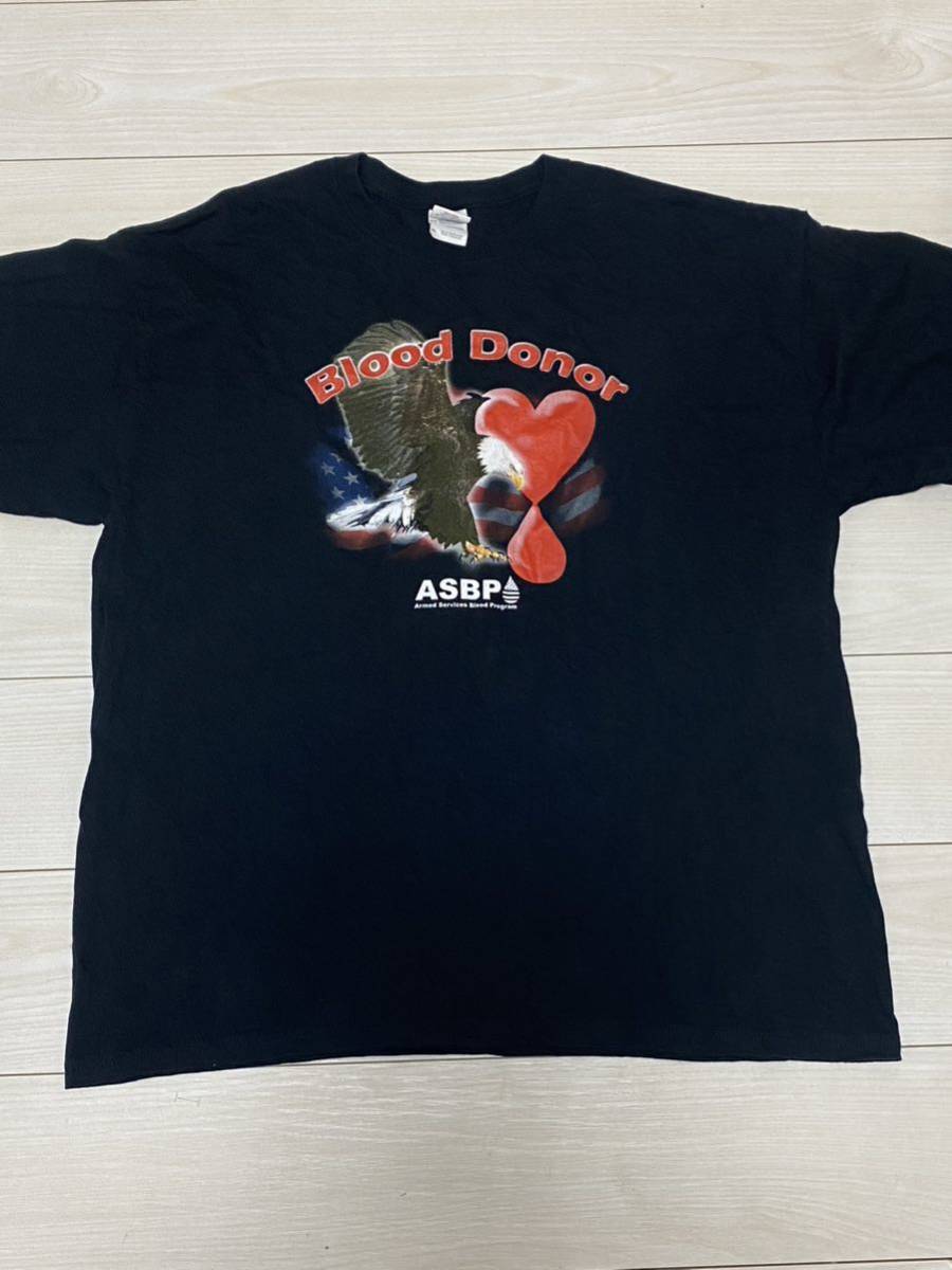 米軍放出品　ASBP　Blood Donor　Tシャツ　XL ヴィンテージ バンドTシャツ ミリタリー _画像1