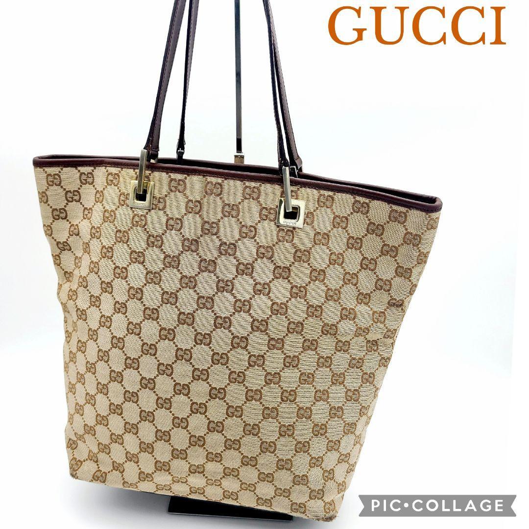 GUCCI グッチ GG柄バック キャンバスレザー トートバッグ GUCCI グッチ GG柄バック キャンバスレザー トートバッグ