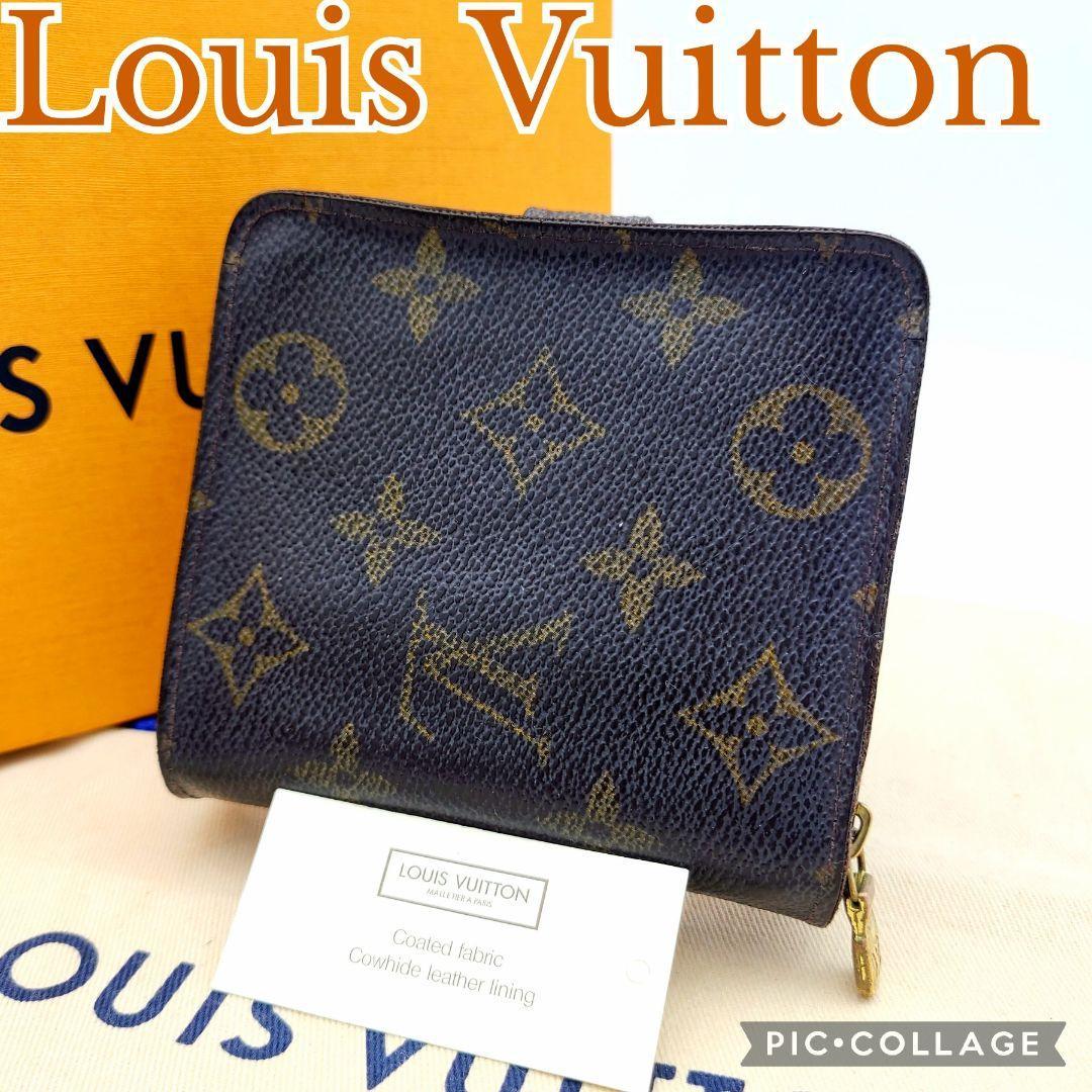 Louis Vuitton ルイヴィトン モノグラム コンパクトジップ 二つ折り財布 M61667 大人気_画像2