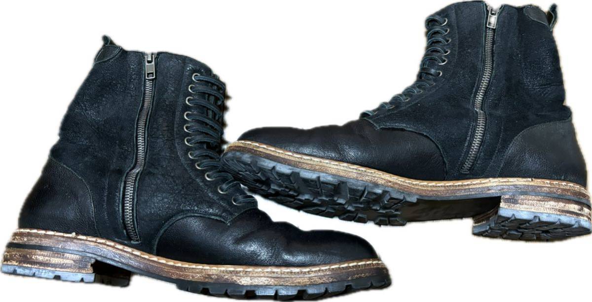 margiela maison martin boots leather black zip paris ブーツ シューズ ジップ_画像4