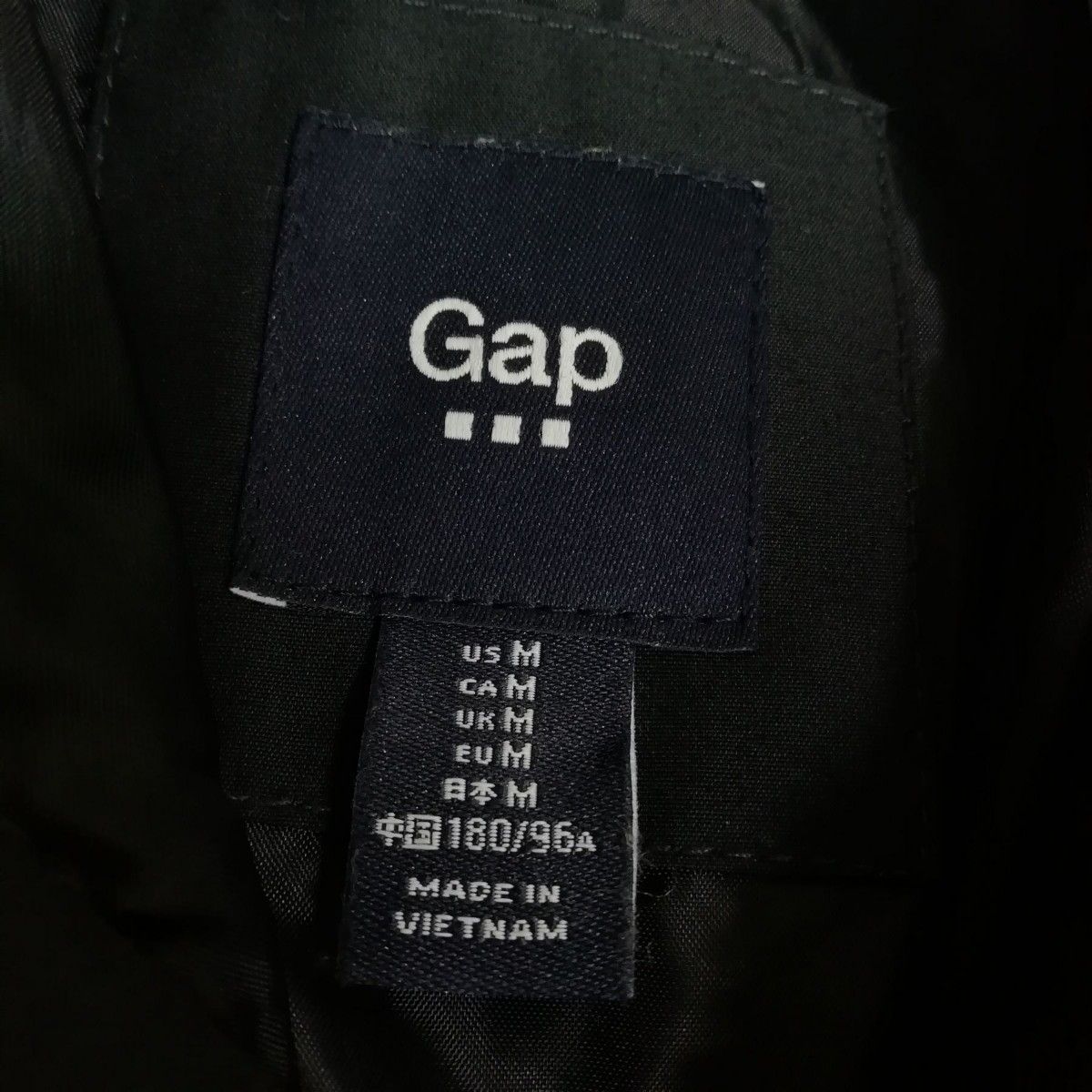GAP　ギャップ　中綿コート　フーデッドコート　ダウンジャケット　ファー付き　ネイビー　紺色　メンズ　Mサイズ