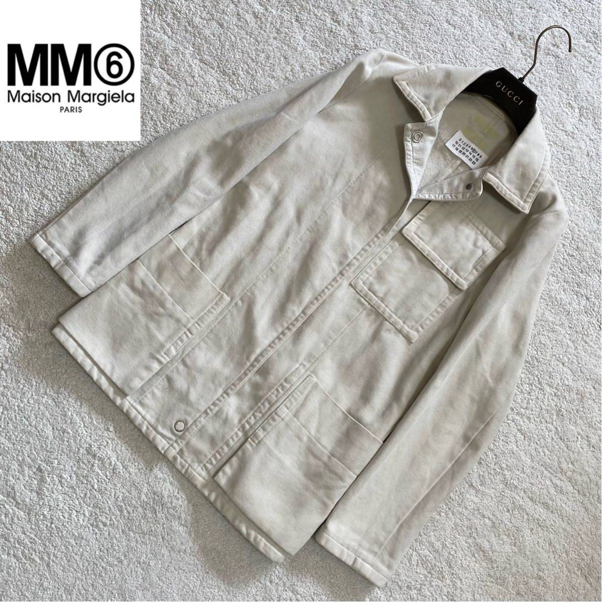 【ここのえタグ】MM6 Maison Margiela レディース ジャケット カバーオール 36 アイボリー エムエムシックス メゾンマルジェラ イタリア製_画像1