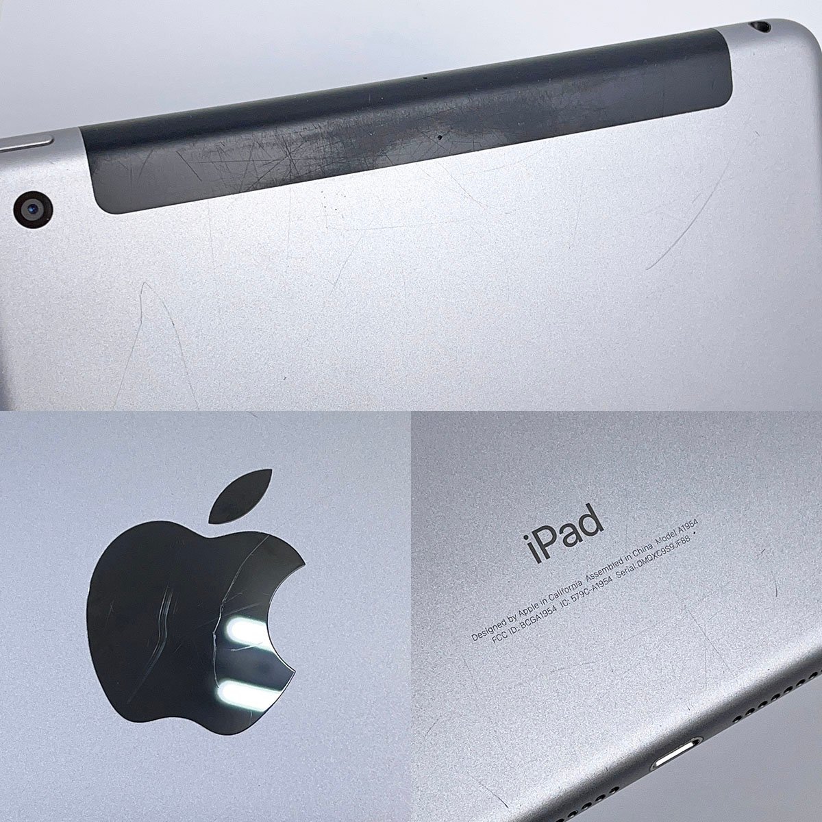 Apple iPad 第6世代 9.7インチ Wi-Fi+Cellularモデル 32GB A1954 MR6N2J/A SIMフリー スペースグレイ◆判定〇 [R12706]_画像6