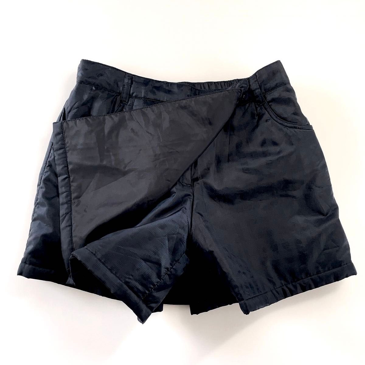 Marie Claire マリクレール LL XL ゴルフ 中綿 ズボン ショートパンツ パンツ キュロット スカート風 黒 秋冬