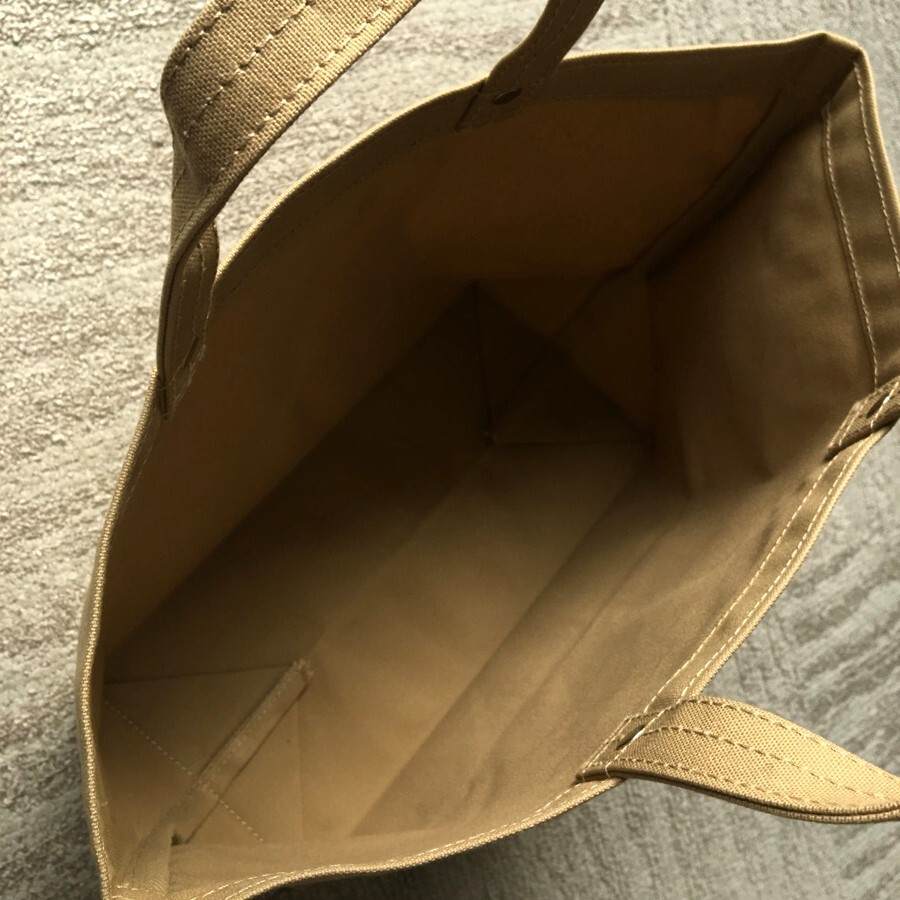 [bdb]/ unused goods tote bag /[ confidence Saburou canvas beige boat shape canvas ]/ one . confidence Saburou canvas, handbag 