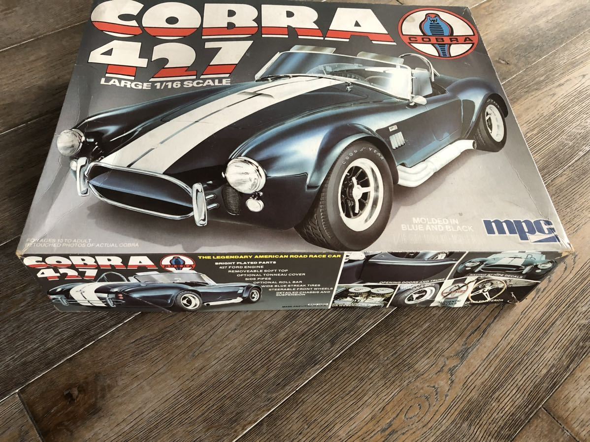 ◆送料込み◆ 『昭和レトロ 』mpc 1/16スケール COBRA 427 コブラ プラモデル 希少 未組立_箱のユガミ劣化有り