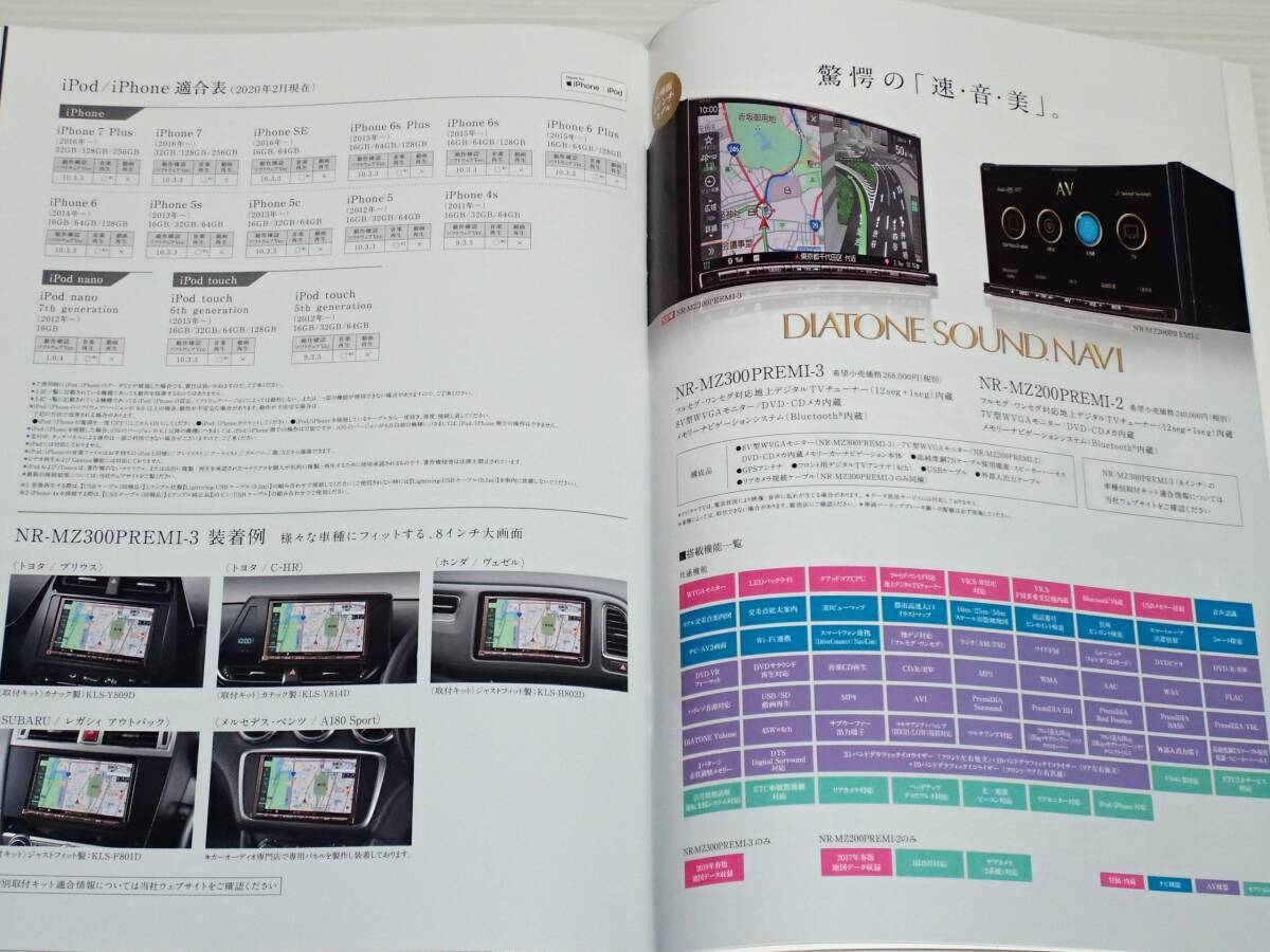 【カタログのみ】三菱電機　ダイヤトーン　ハイエンドオーディオ＆カーナビゲーションシステム NR-MZ300 PREMI-3/NR-MZ200 PREMI-2　2020.3_画像9