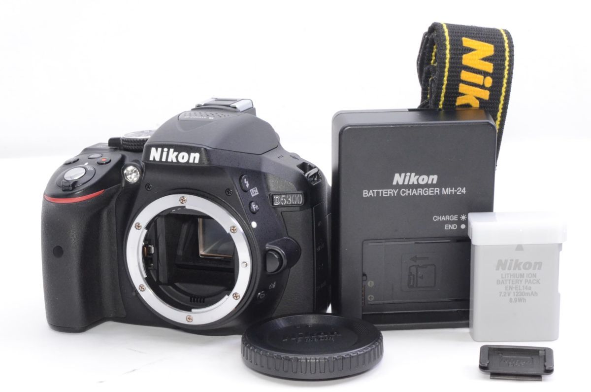 Nikon デジタル一眼レフカメラ D5300 ブラック 2400万画素 3.2型液晶 D5300BK #2401183A