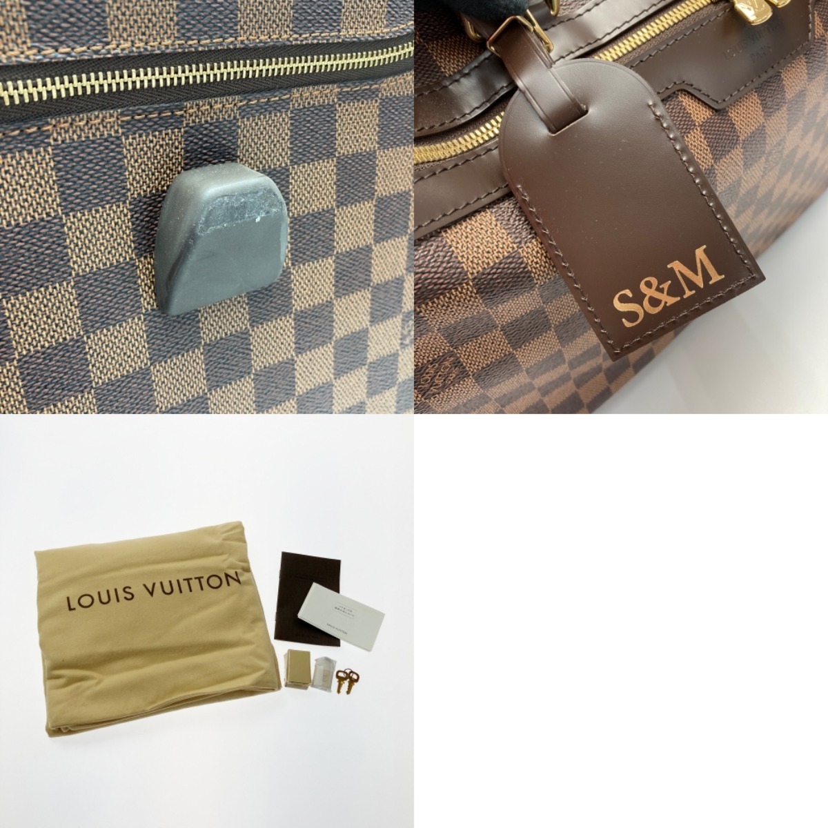 ☆☆ LOUIS VUITTON ルイヴィトン ダミエ エオール50 N23205 キャリーバッグ ボストンバッグ 布袋有 やや傷や汚れあり_画像8