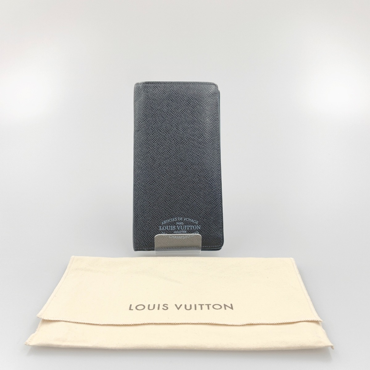 〇〇 LOUIS VUITTON ルイヴィトン ルイヴィトン タイガ ポルトフォイユ ブラザ NM 二つ折長財布 M30387 ネイビー やや傷や汚れあり_画像7