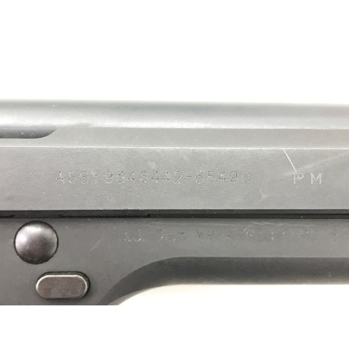 ▼▼ KSC ガスガン ミリタリー用品 M9-P.BERETA-65490 ベレッタ US.9mm M9 ブラック やや傷や汚れありの画像5