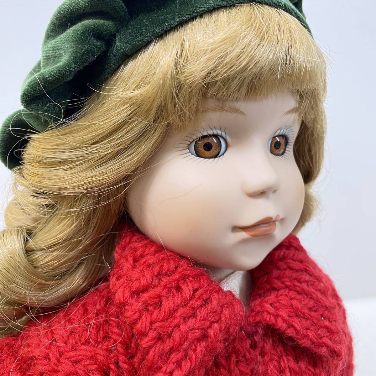 高島屋 ビスクドール イギリス ドール 人形 女の子 陶器 18281 レトロ 西洋人形 箱付_画像5