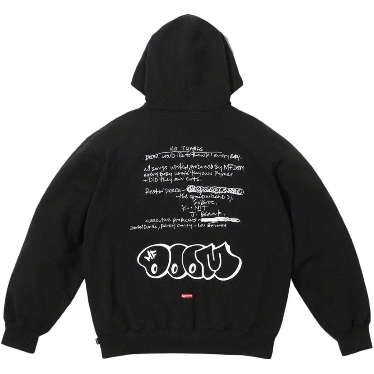 【新品未使用】Supreme MF Doom Hooded Sweatehirt Black 