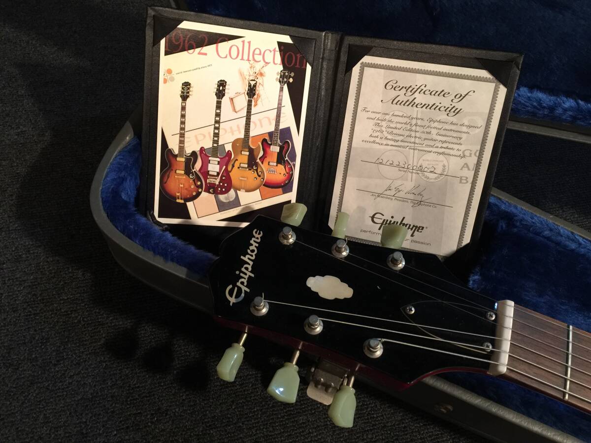 No.013524 производство завершено!2012 год Epiphone 50th Anniversary Crestwood Custom RED Mini Humbucker EX