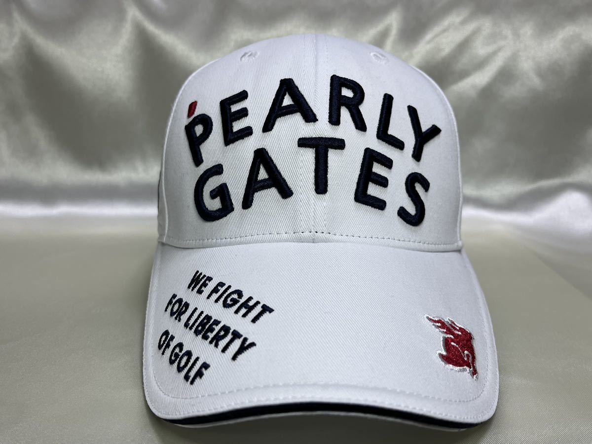 美品 正規品 パーリーゲイツ PEARLY GATES ゴルフ ネット限定品 キャップ 帽子 ホワイト系_画像4