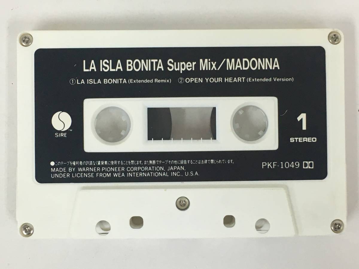 ■□T934 MADONNA マドンナ LA ISLA BONITA SUPER MIX ラ・イスラ・ボニータ スーパー・ミックス カセットテープ□■の画像6