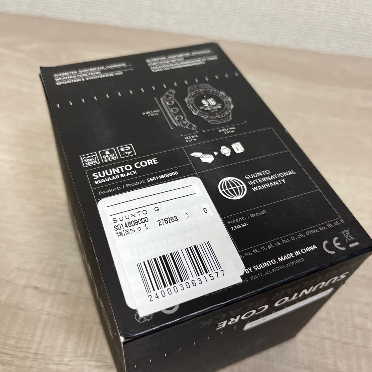 1円スタート売切り 新品未使用 SUUNTO CORE スント コア REGULAR BLACK ブラック アウトドア 腕時計 時計 ウォッチ 登山 スポーツ_画像6