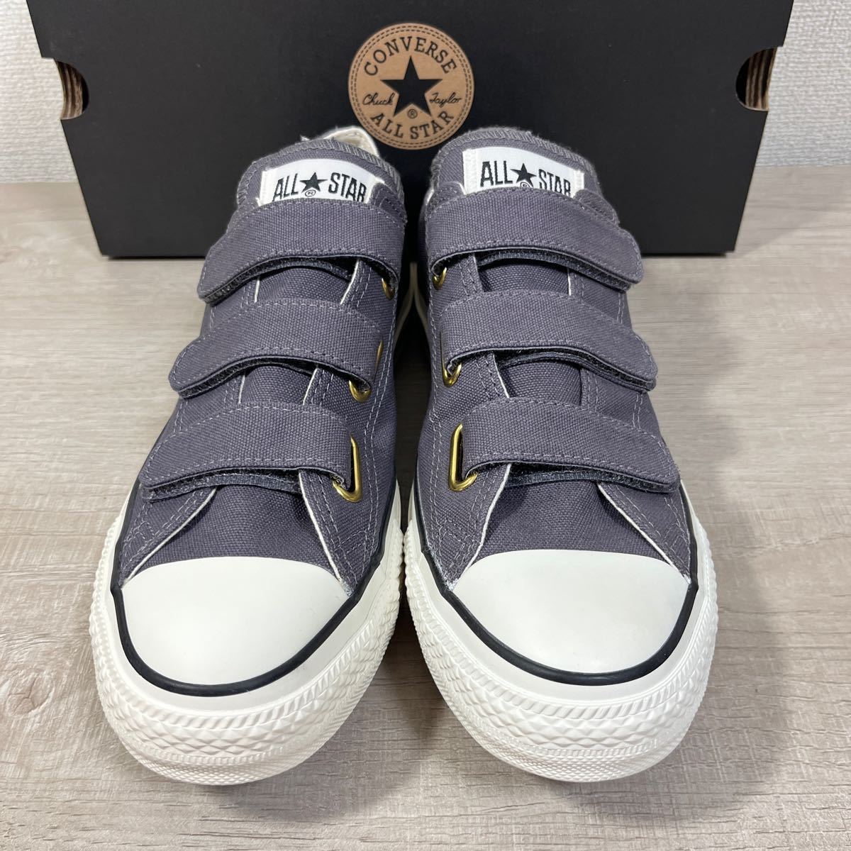 1円スタート売切り 新品未使用 CONVERSE コンバース ALL STAR オールスター スニーカー V3 ローカット ベルクロ チャコール 26.5cm_画像2