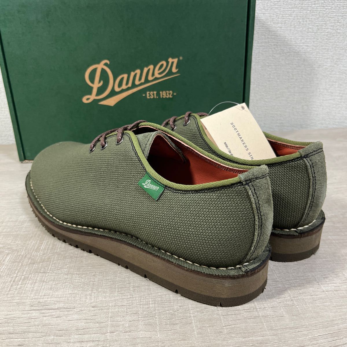 1円スタート売切り 新品未使用 DANNER ダナー SHANIKO LACE HANPU オリーブ スニーカー 日本製 26.5cm 完売品 ビジネス シューズ 限定品_画像5