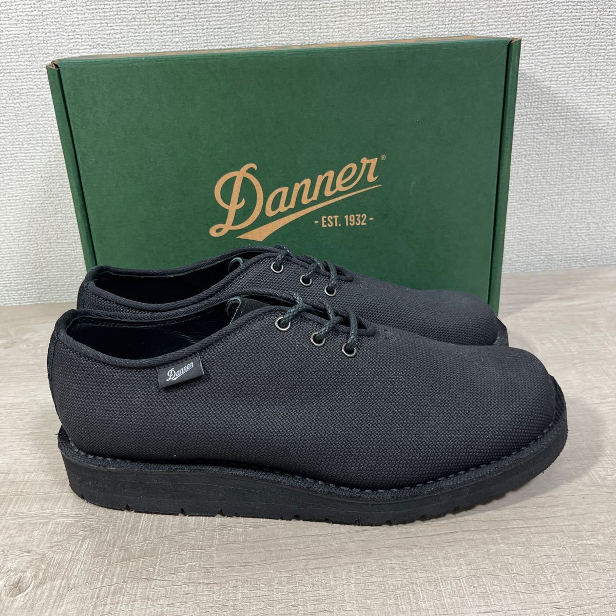 1円スタート売切り 新品未使用 DANNER ダナー SHANIKO LACE HANPU ブラック スニーカー 日本製 26cm 完売品 ビジネス シューズ 限定品_画像3