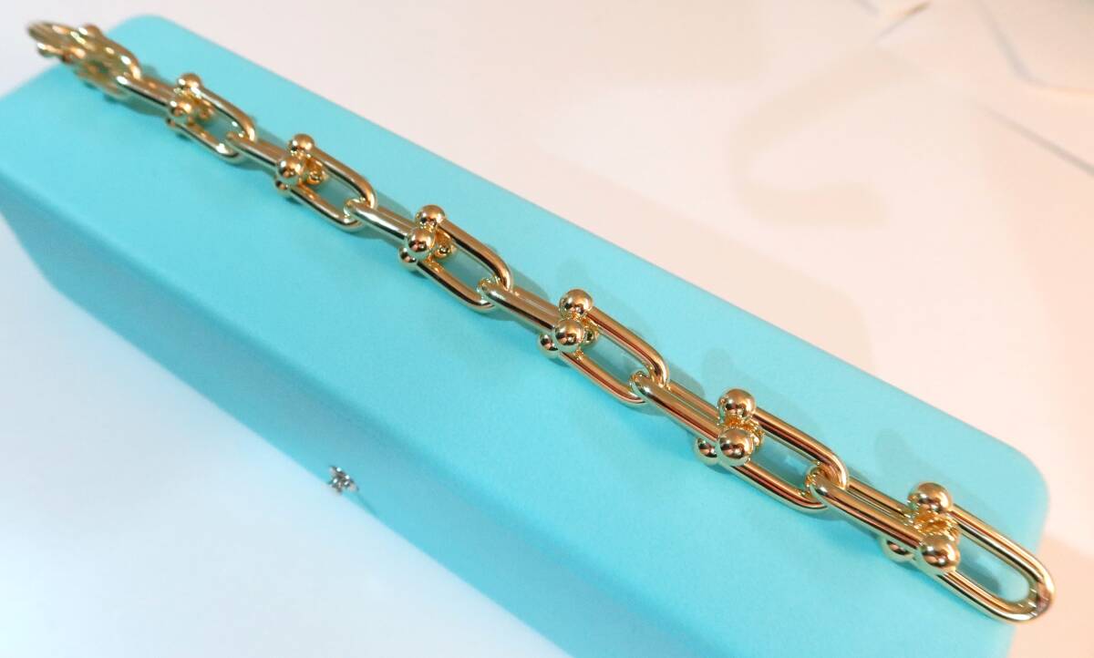 ◆￥185万◆TIFFANY◆未使用◆ハードウェア18Kイエローゴールドブレスレットの画像6