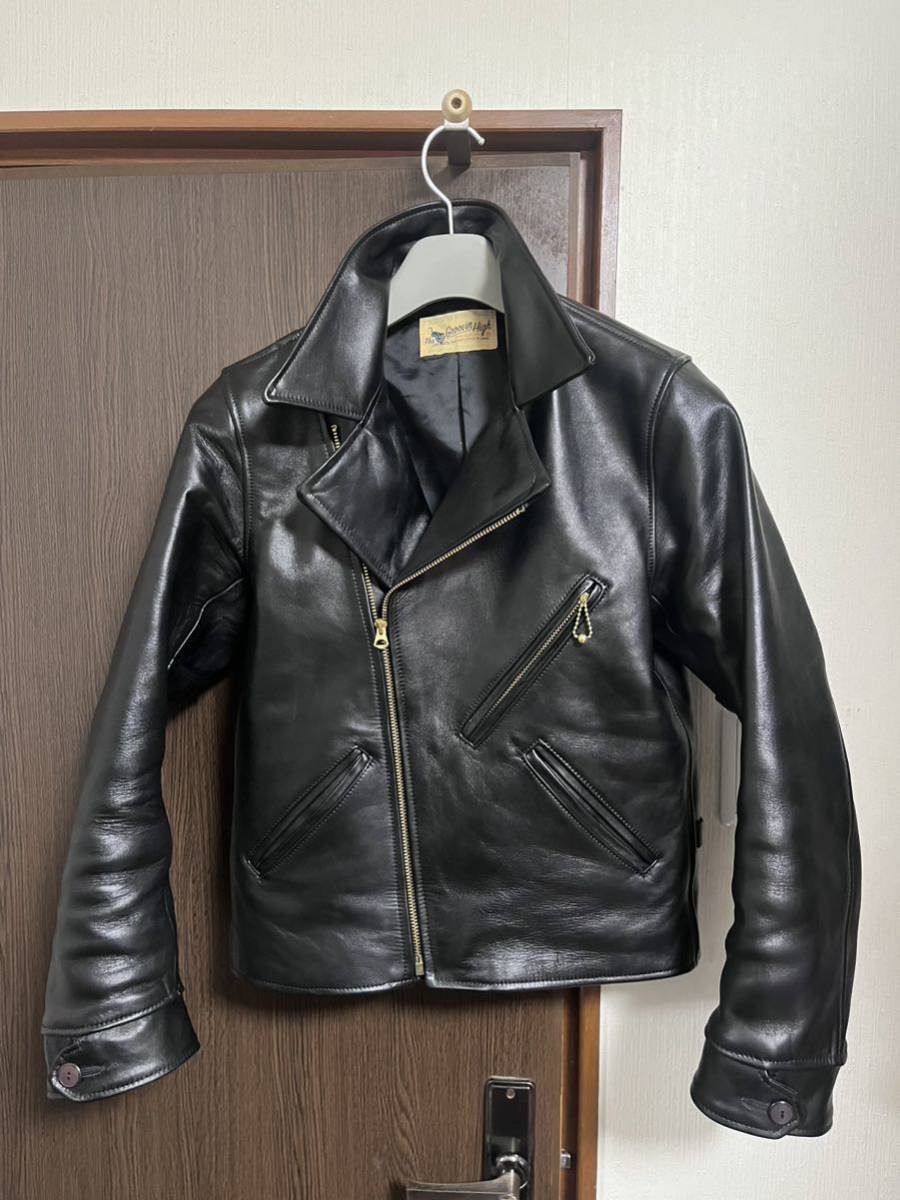 The GROOVIN HIGH グルービンハイ　ダブルレザージャケット　Double Motorcycle Jacket Horse Leather Mサイズ　完売品　ホースハイド