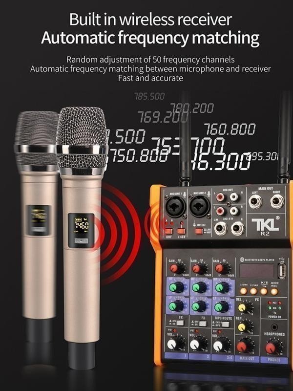  prompt decision [ wireless microphone attaching 4 channel audio mixer mixing console 