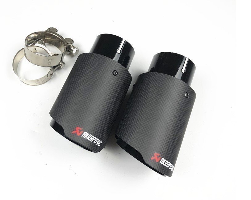 新品# D-XS002高品質Akrapovic マフラーカッター 炭素繊維 エンドパイプBK 【2本セット】 カーボン排気ヒントマフラー車のアクセサリー_画像10