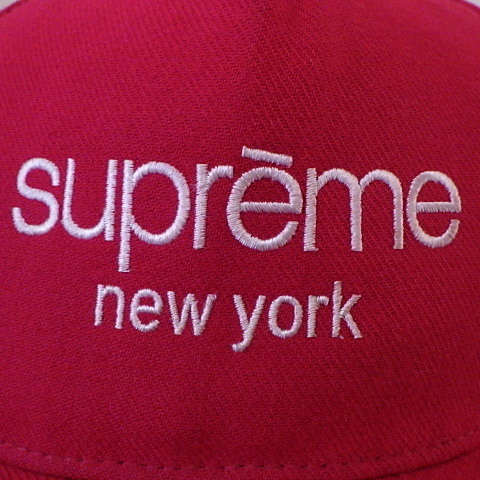 ☆ 初期 2009年 09SS Supreme シュプリーム Classic Logo 5-Panel Cap クラシックロゴ 5パネル キャップ (レッド赤)DSG_画像5