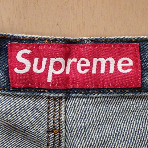 ☆ 初期 USA アメリカ製 90s Supreme シュプリーム Double Knee Denim Painter Pant ダブルニー デニム ペインター パンツ カーハート 34_画像7