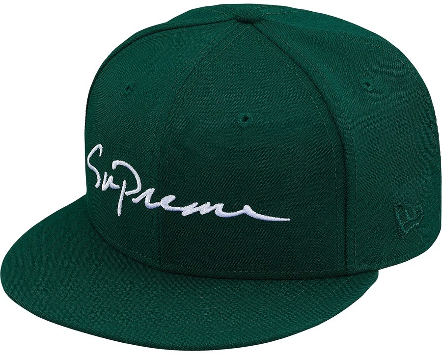 ☆ 18AW Supreme シュプリーム Classic Script New Era Cap クラシック スクリプト ニューエラ キャップ スクリプトロゴ logo (緑59.6)GDN_参考画像