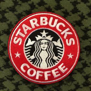 STARBUCKS COFFEE 刺繍パッチ ベルクロ ワッペン サバゲー_画像1