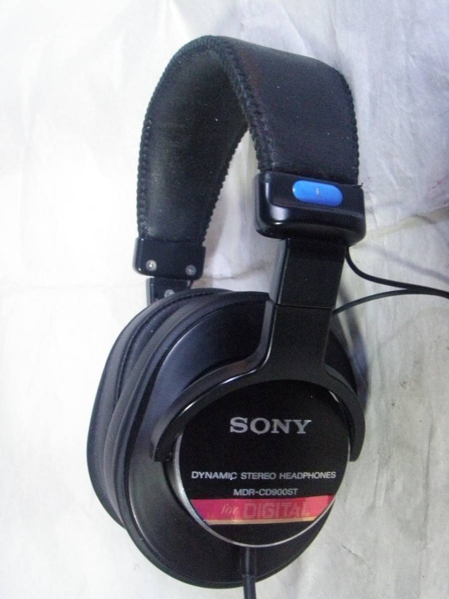 SONY MDR-CD900ST 新品極厚イヤーパッド交換済　音出確認済 モニターヘッドホン　14_画像1