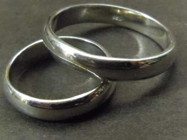 Silver925 серебряный парные поверхность кольца 2 шт комплект.