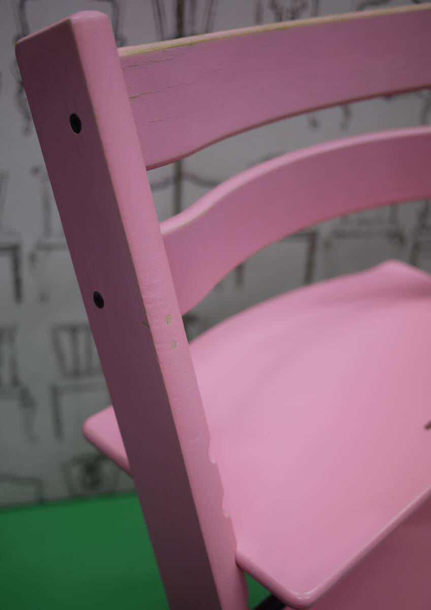 STOKKE ストッケ トリップトラップ ハイチェア + ベビーセット ベビーチェア 成長する椅子 北欧家具 ピンク_画像5