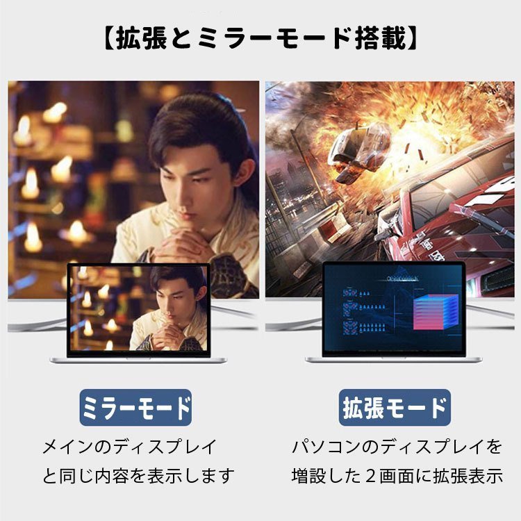 DisplayPort to HDMI 変換ケーブル 1.8m DP→HDMI 金メッキ 1080p 映像、音声同時出力 モニター プロジェクターに DP2HDMI18/ブラック_画像4