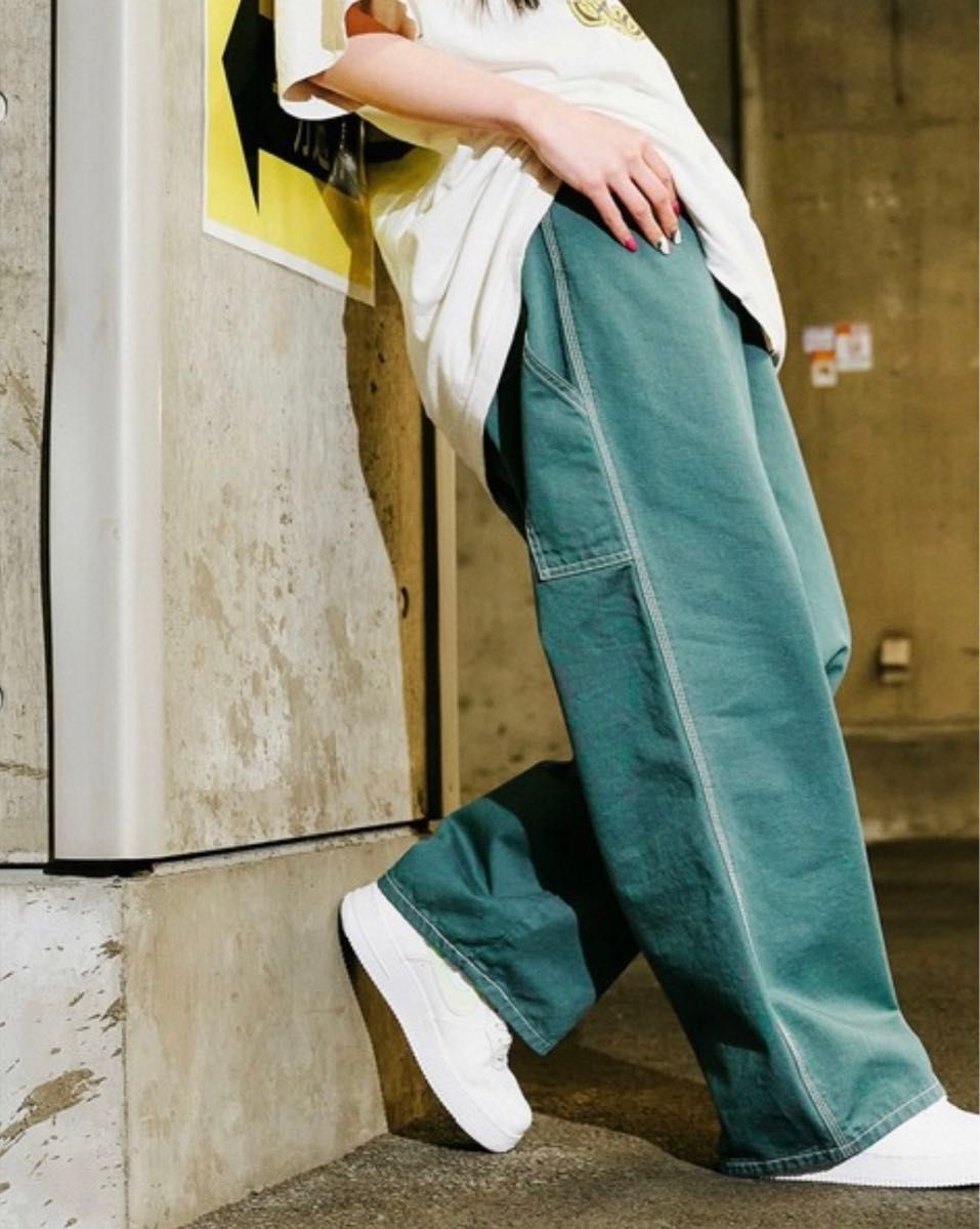 Lee リー ペインターパンツ ワークパンツ グリーン L ステッチ Lee リー ペインターパンツ ワークパンツ グリーン L ステッチ