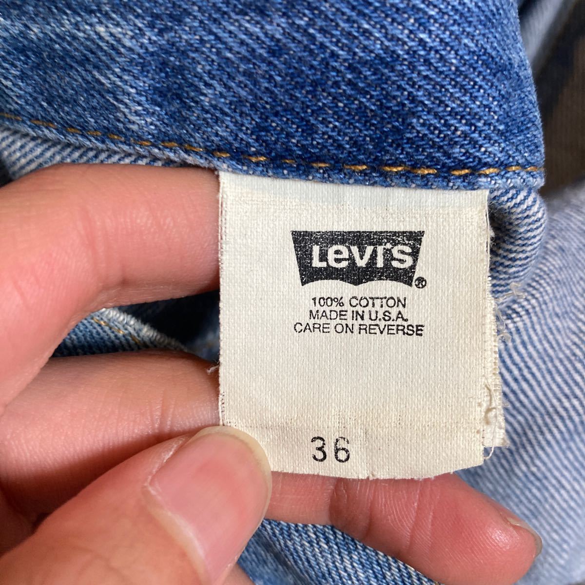 お1305 USA製 Levi's リーバイス 70505-0217 90's ビンテージ デニムジャケット トラッカージャケット 36 4thタイプ Gジャン ジージャン_画像5