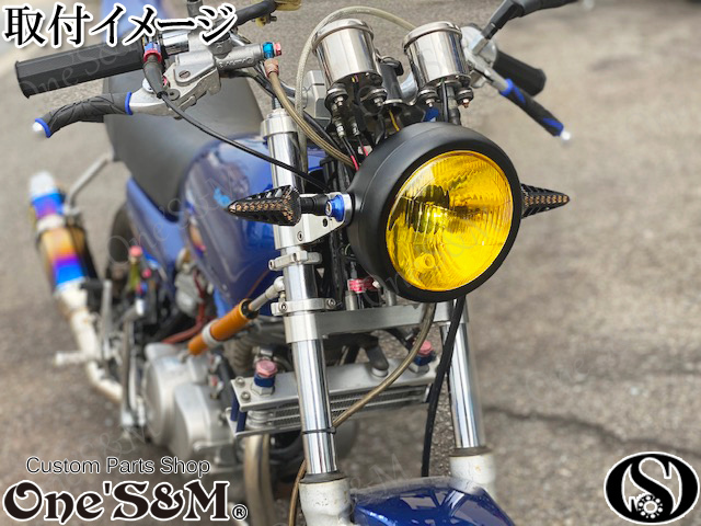 Q2-3YL 160π ガラスイエローレンズ ヘッドライト 　RZ50 RD50 YB-1 GT50 YBR125 SR125 GS50 GS125E EN125 GN125 CB125T 汎用_画像7