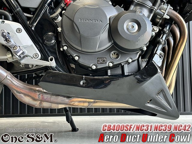 W10-1BKB-CB NEW アンダーカウル ツインダクトVer 加工済み 黒 ブラック CB400SF NC31 NC39 NC42用_画像8