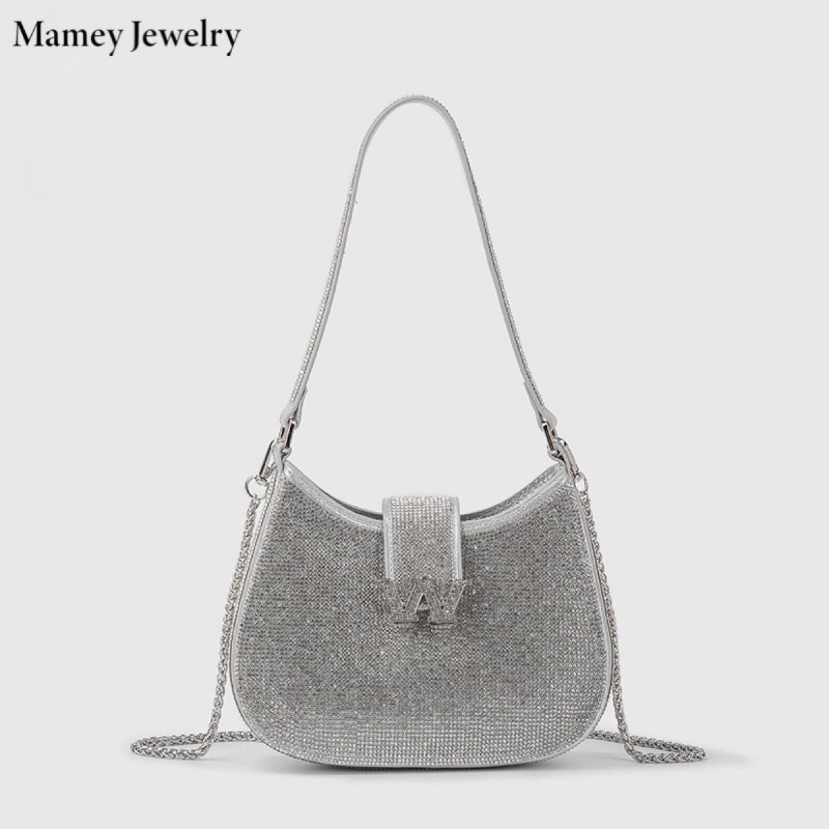 Mamey Jewelry 流行ダイヤモンド、マルチネットセレブ、片肩脇下バッグ