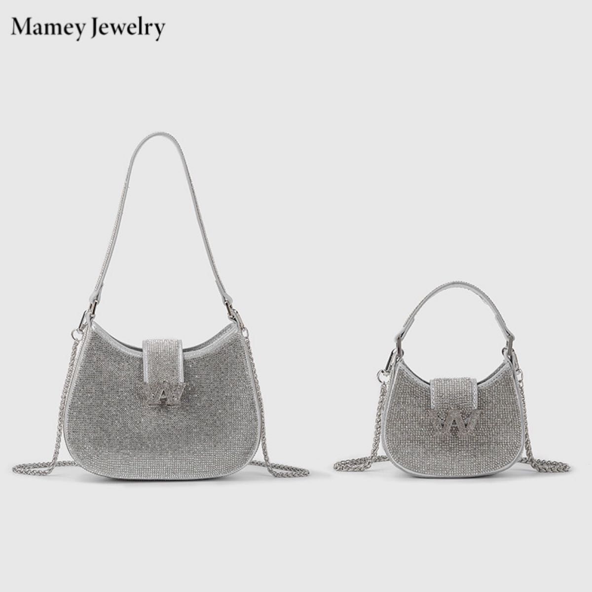 Mamey Jewelry 流行ダイヤモンド、マルチネットセレブ、片肩脇下バッグ