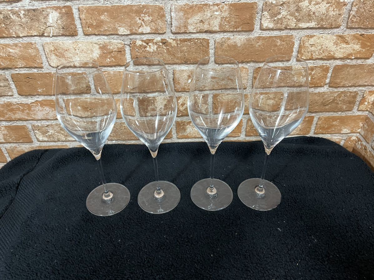 ⑫ 木村硝子 KIMURA GLASS キムラ グラス ガラス ワイングラス シャンパングラス 4個セット_画像1