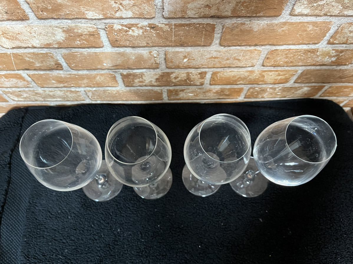 ⑫ 木村硝子 KIMURA GLASS キムラ グラス ガラス ワイングラス シャンパングラス 4個セット_画像3