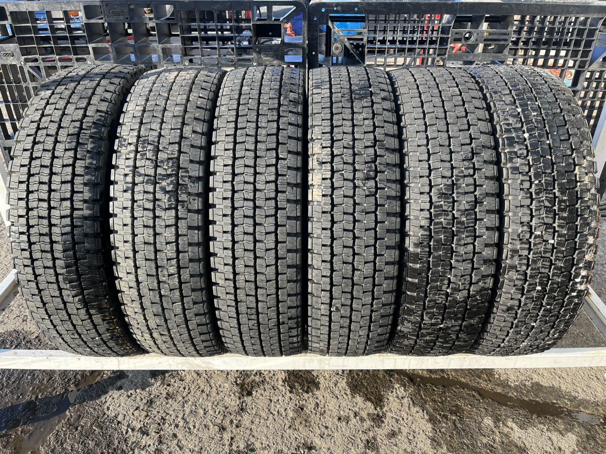 TBLT-28 中古タイヤ 225/80R17.5 123/122L DUNLOP DECTES SP001 ダンロップ 冬タイヤ スタッドレス 4t 中型 LT ライトトラック 6本セット