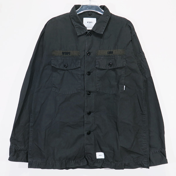 WTAPS ダブルタップス 20SS BUDS LS/SHIRT.COTTON.RIPSTOP バッツ ロングスリーブ シャツ コットン リップストップ 長袖 ブラック Fez ten