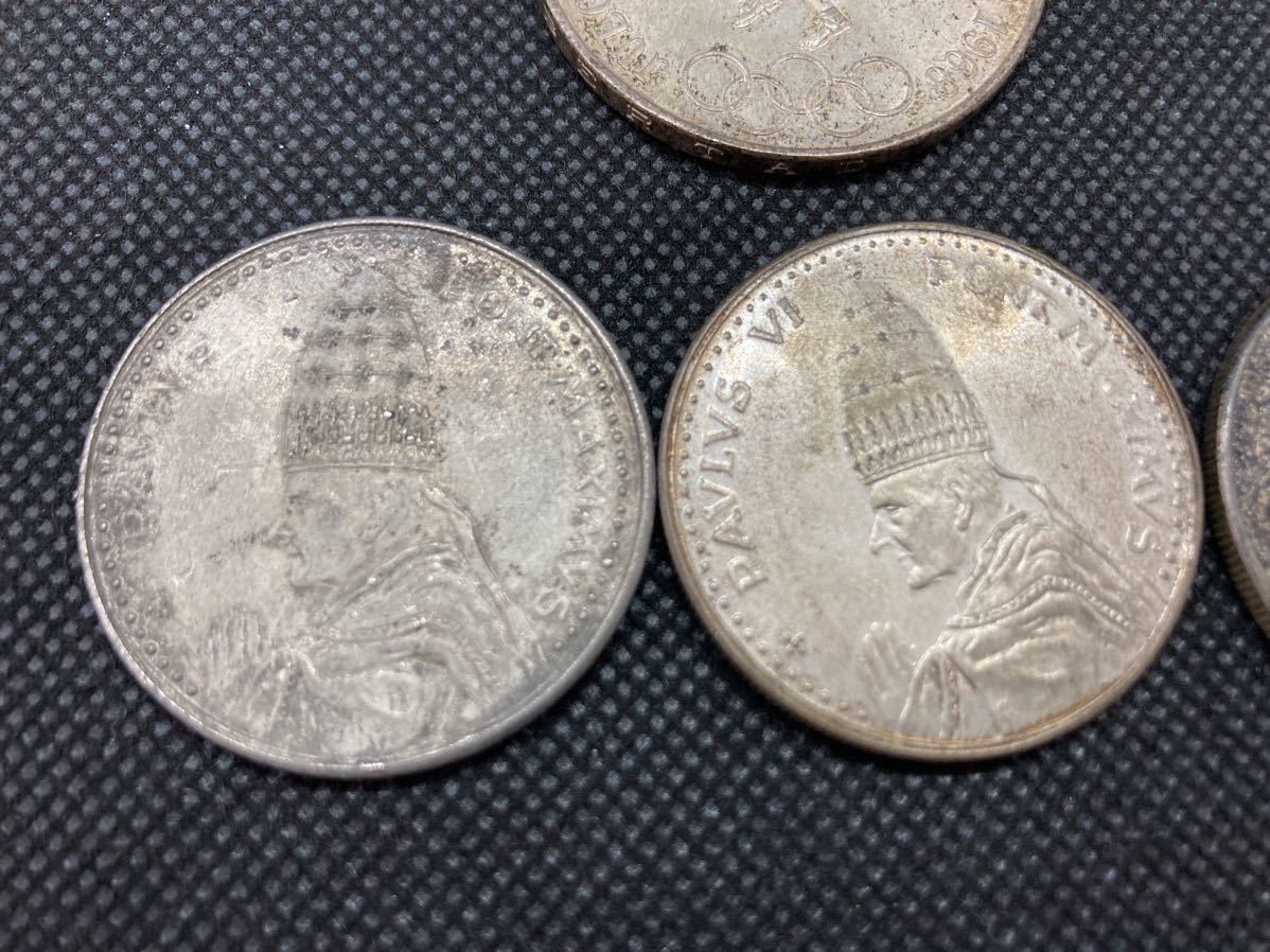 Mexico メキシコ オリンピック記念銀貨 25ペソ 1968年 銀貨 バチカン市国 ローマ教皇庁 銀貨 ヨハネパウロ2世 おまとめ 4枚　70.6ｇ_画像3