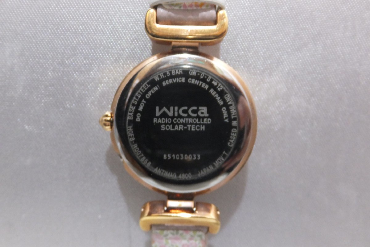 [ работа товар ]CITIZEN Wicca Citizen Wicca H0F8-R007858 радиоволны солнечный наручные часы кожаный ремень женский 